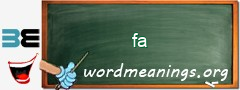 WordMeaning blackboard for fa